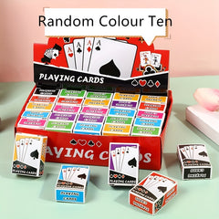 10pcs Mini Poker Cards Compact Magic Props Fun Game Holiday Supplies