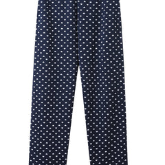 Heart Print Sleep Bottoms Cozy Sleep Pants With Pocket Women's Sleepwear