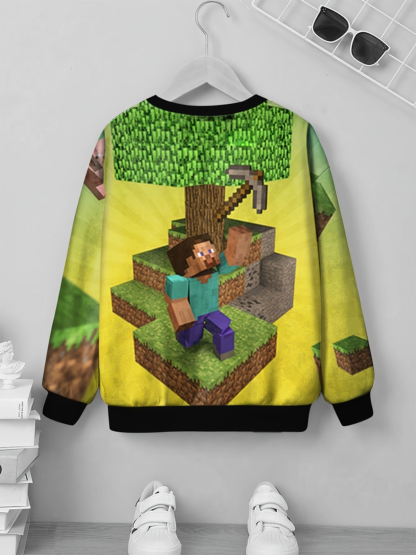 Pixel Man With Hoe 3D Print Kids T-shirt Boys Summer Sports Tee