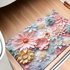3D Flower Floor Mat Toilet Absorbent Non-slip Foot Mat Carpet