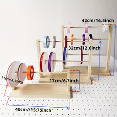 Thread Holder & Ribbon Organizer Storage Rack - Sewing & Gift Wrapping