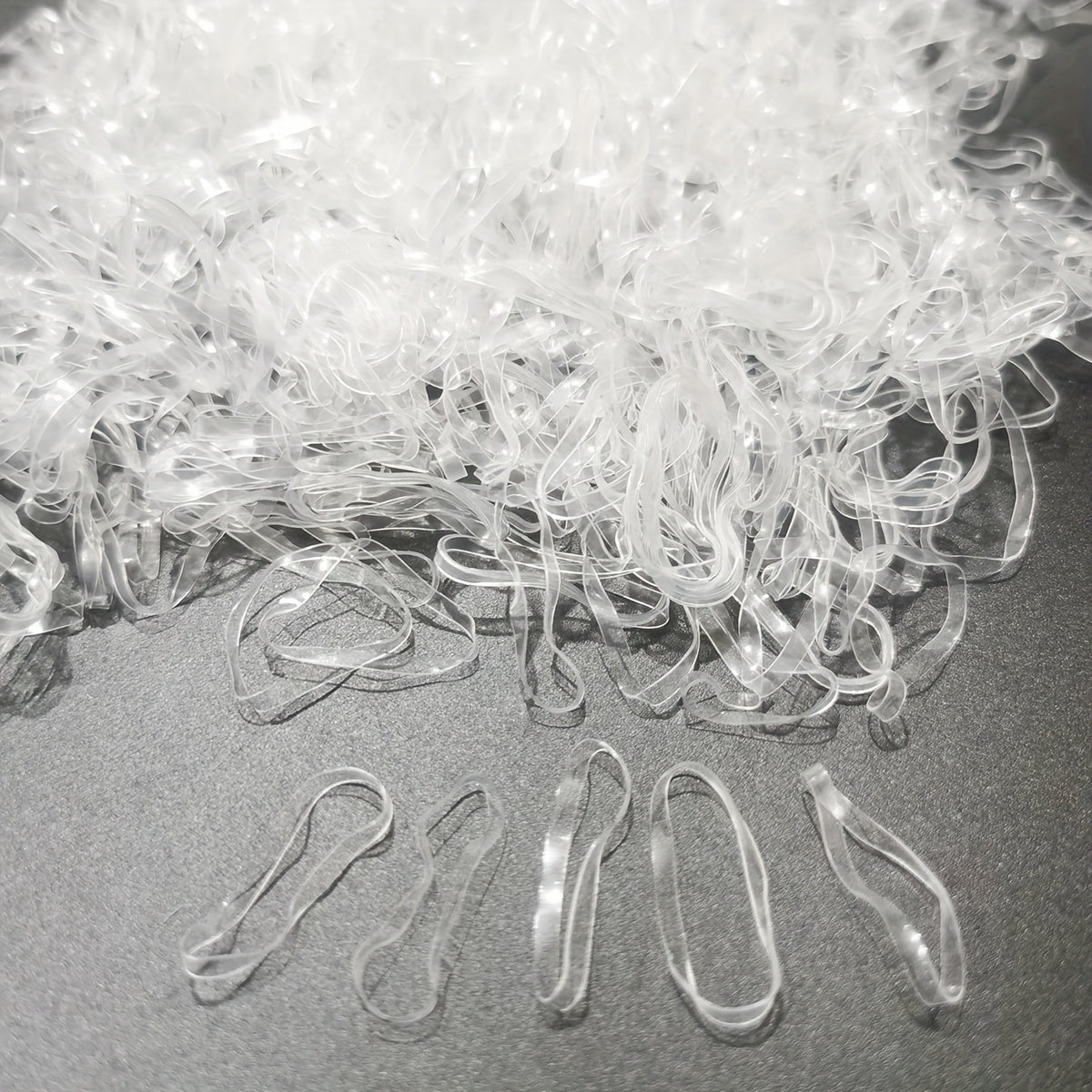 500pcs Clear Elastic Hair Rubber Bands Soft Elastic Bands For Kids
