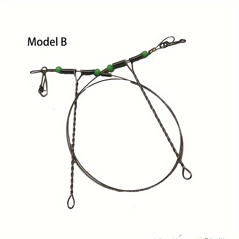 5pcs Steel Wire Anti-tangle Fishing Hook Connector