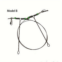 5pcs Steel Wire Anti-tangle Fishing Hook Connector