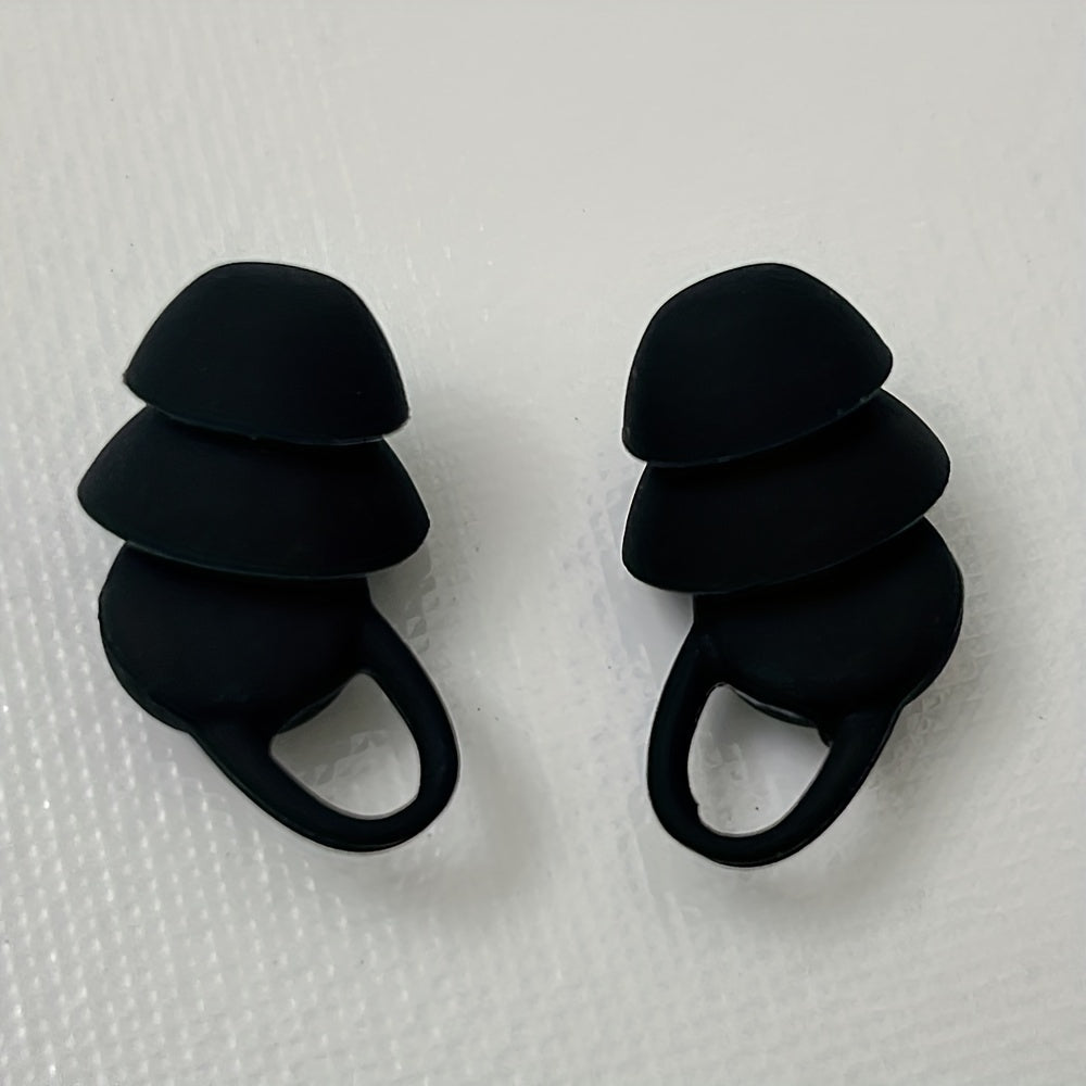 Reusable Soft Ear Plugs Double Layer Silicone Earplugs for Sleeping and Swimming