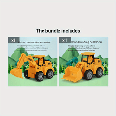 Pull Back Toy Car Excavator Educational Small Car
