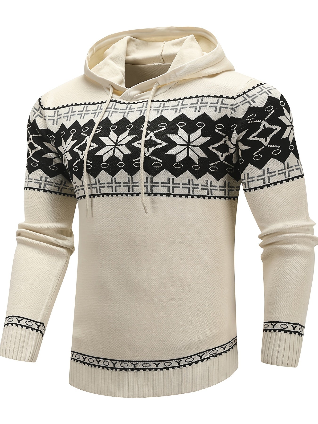 Men's Casual Hooded Slim Fit Pullover Sweater