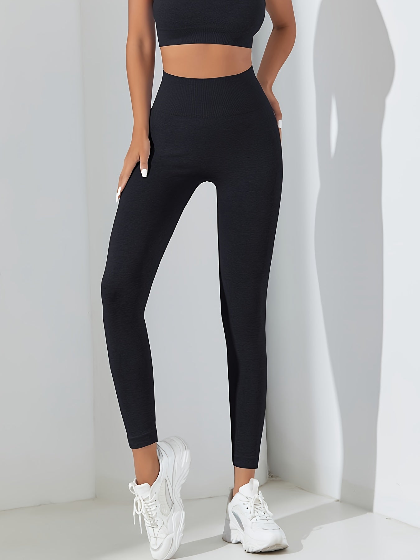 High Waist Stretchy Sports Tight Pants: Slimming Yoga Fitness Leggings