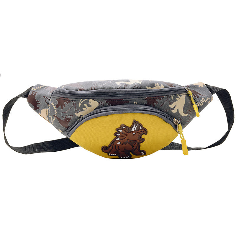 Kids Dinosaur Chest Bag Nylon Coin Purse Large Capacity Satchel Travel