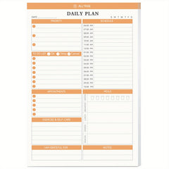 Daily Planner Notepad Hourly Schedule To Do List Appointments Meals Water Intake