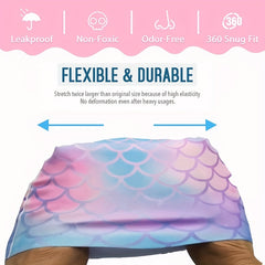 Unisex Mermaid Swim Cap Silicone Waterproof Shower Cap