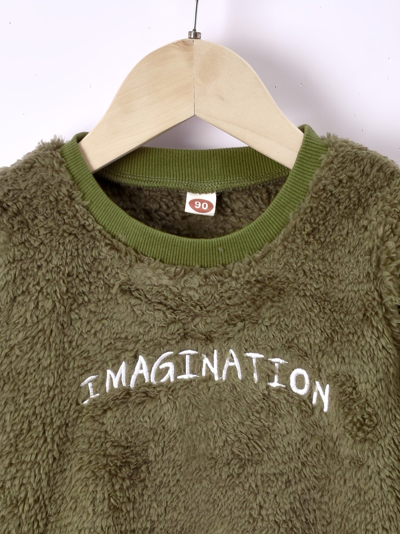 Kids Plush Letter Print Sweatshirt Tops - Boys & Girls