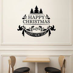 Christmas Theme Window Sticker HAPPY CHRISTMAS Vinyl Sticker