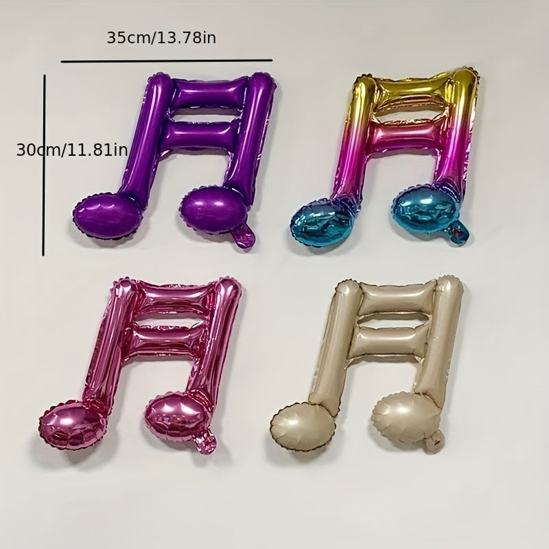 10pcs Music Notes Aluminum Film Balloons Party Decorations