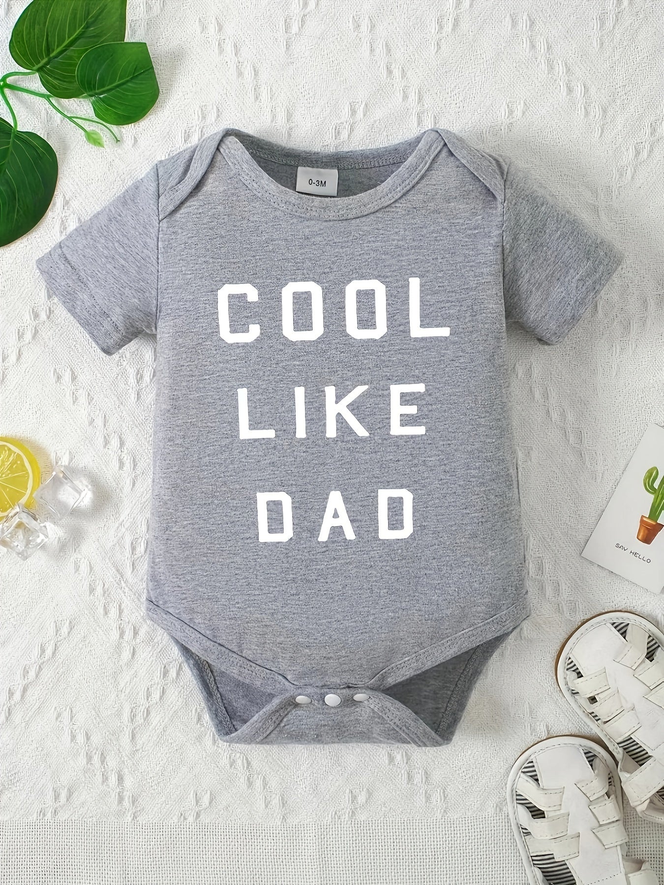 Toddler Cotton Onesie LIKE DAD Print Romper Creeper Clothes