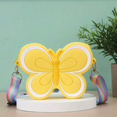 Kids Butterfly Silicone Crossbody Bag Coin Purse For Girls