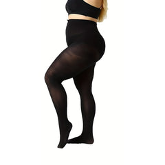 Casual Pantyhose Women's Plus Solid High Waist Control Top