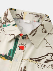 Men's Graphic Printed Casual Short Sleeve Shirt