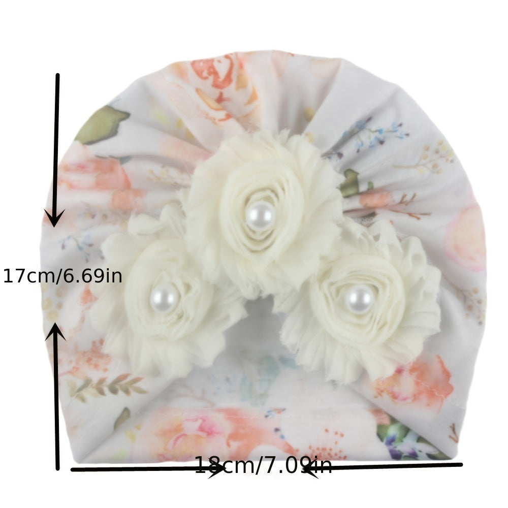 Flower Baby Headscarf Hat for 0-3 Years Baby