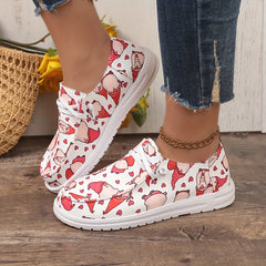 Dwarf & Heart Pattern Skate Shoes for Women