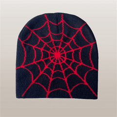 Y2K Gothic Spider Jacquard Beanie Unisex Knitted Hat Lightweight Hip Hop Beanie