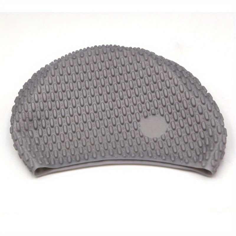 Adult Waterproof Silicone Swimming Cap Elastic Pool Cap