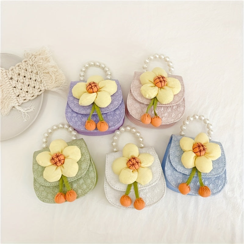 Flower Crossbody Bag Coin Purse Handbag Gift For Kids Girls