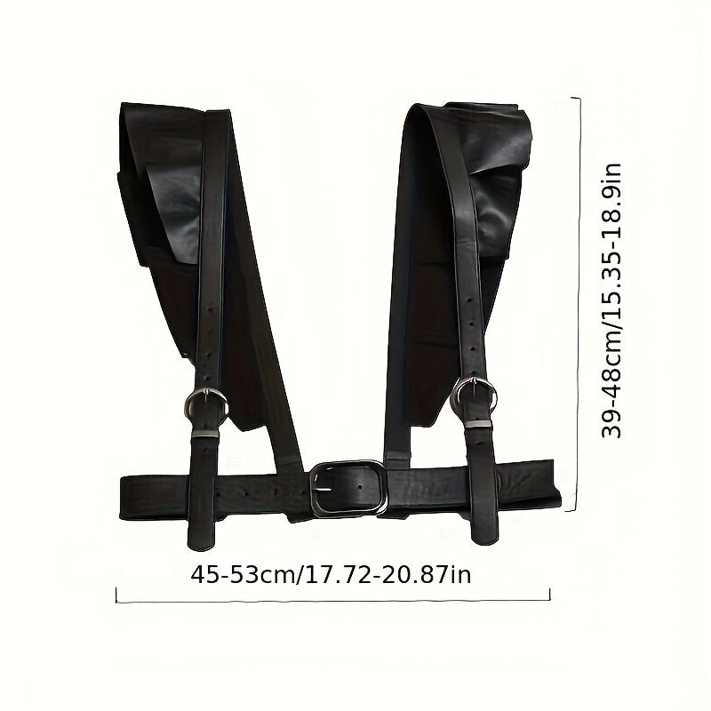 Gothic Ruffle Chest Harness Belt Body Suspenders