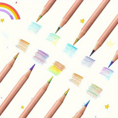 6-Piece Multicolor Wood Pen Drawing Pencil Set