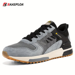 Baasploa Men's Vintage Sneakers Non Slip Lace Up Casual Shoes