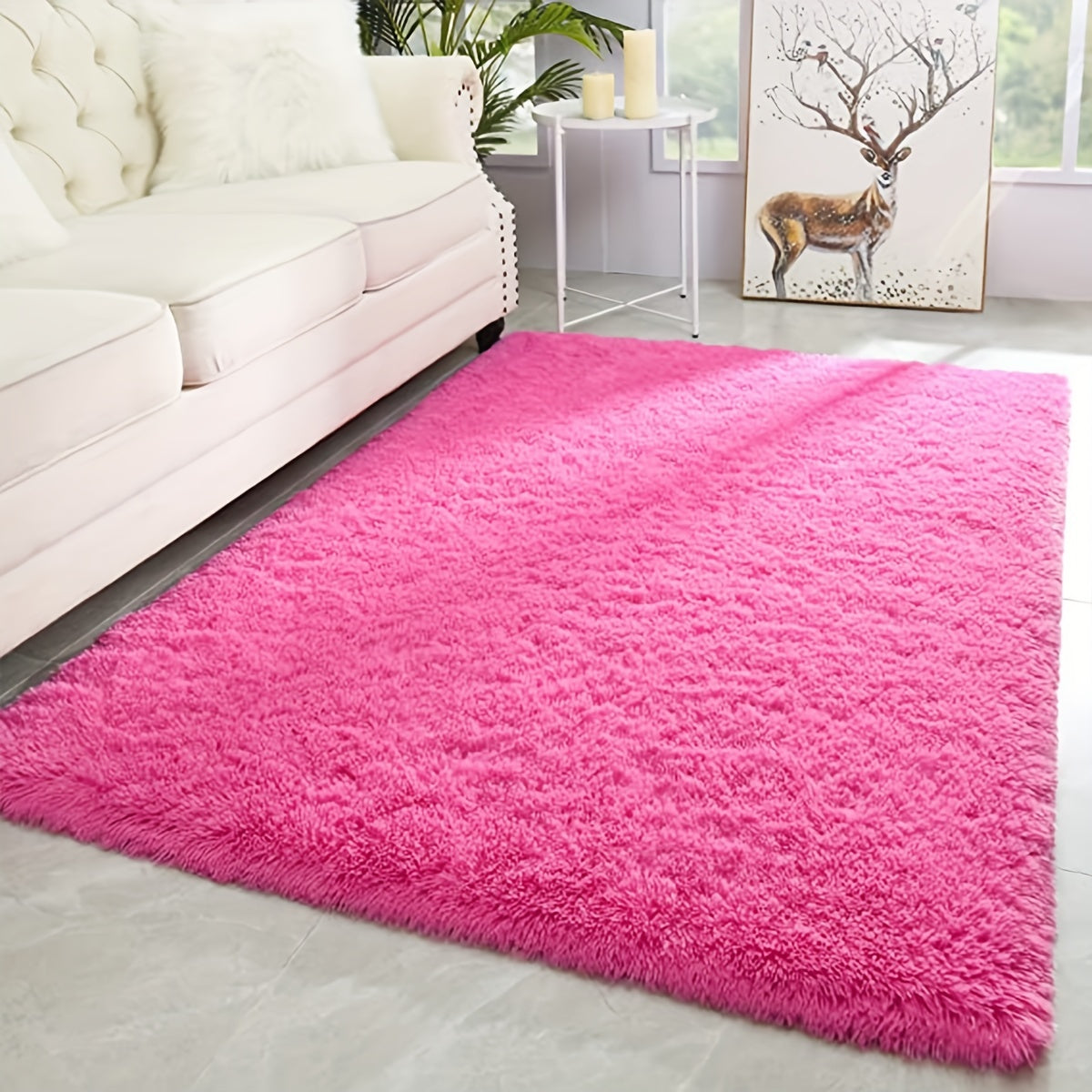 Fluffy Area Rugs Soft Tie Dyed Bedroom Carpet Anti Slip Shaggy Indoor Rug