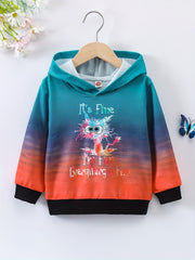 Tie dye Cat Graphic Girls' Hoodie Sweatshirt