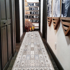 Boho Oriental Hallway Rug Non Slip Washable Stair Carpet