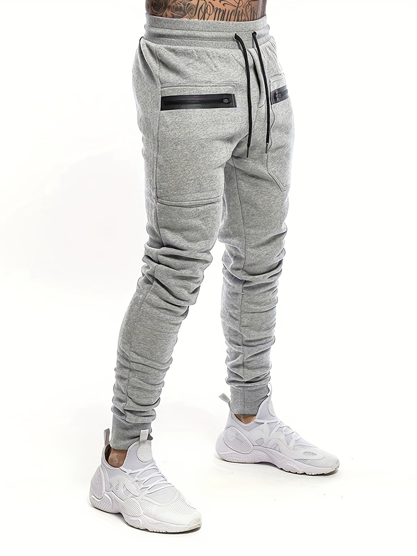 Men's Cargo Sweatpants Stretch Waist Jogger Pants