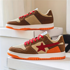 Men's Star Pattern Skate Shoes Wear resistant Non Slip Casual Shoes