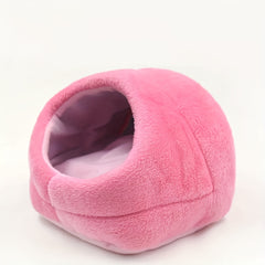 2pcs Hamster Bed House Winter Warm Coral Velvet Nest Small Animals House