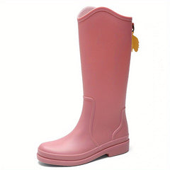 Women's Waterproof High Top Rain Boots Round Toe Platform Anti slip Boots