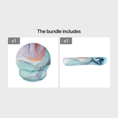 Marble Mouse Pad Wrist Rest Memory Foam Non Slip Comfortable Hand Rest