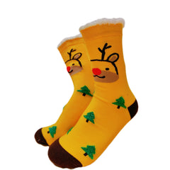 5 Pairs Christmas Pattern Socks Comfy & Fuzzy Mid Tube Socks Women's Stockings