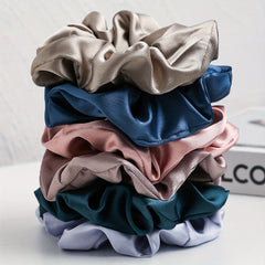 6pcs Silk Satin Scrunchies Elastic Ponytail Holder Hair Tie
