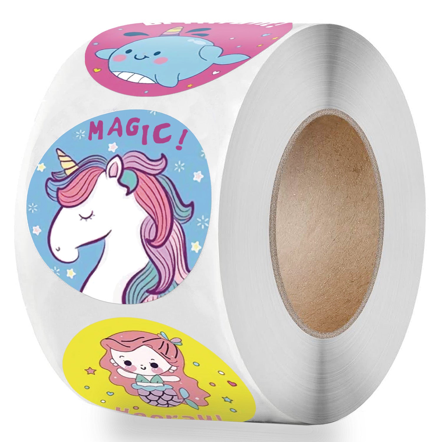 500pcs 1 Inch Unicorn Stickers Water Bottles Laptop DIY Decor Skateboard Phone
