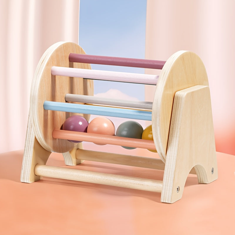 Wooden Rolling Drums Puzzle Spherical Music Toy
