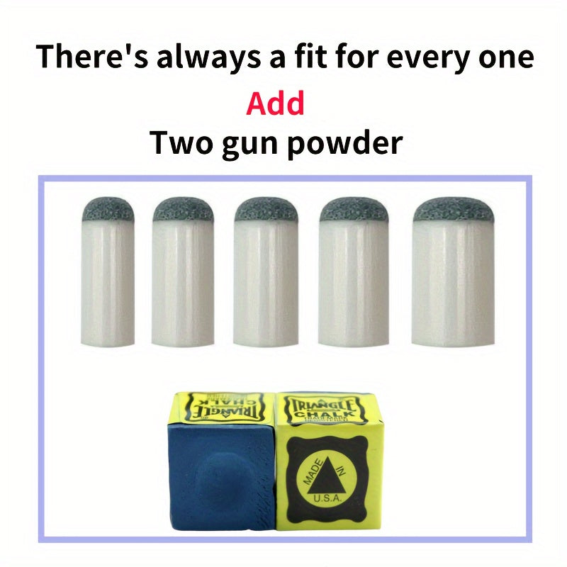 Pool Cue Tip Cover & Chalk Set Billiard Accessories