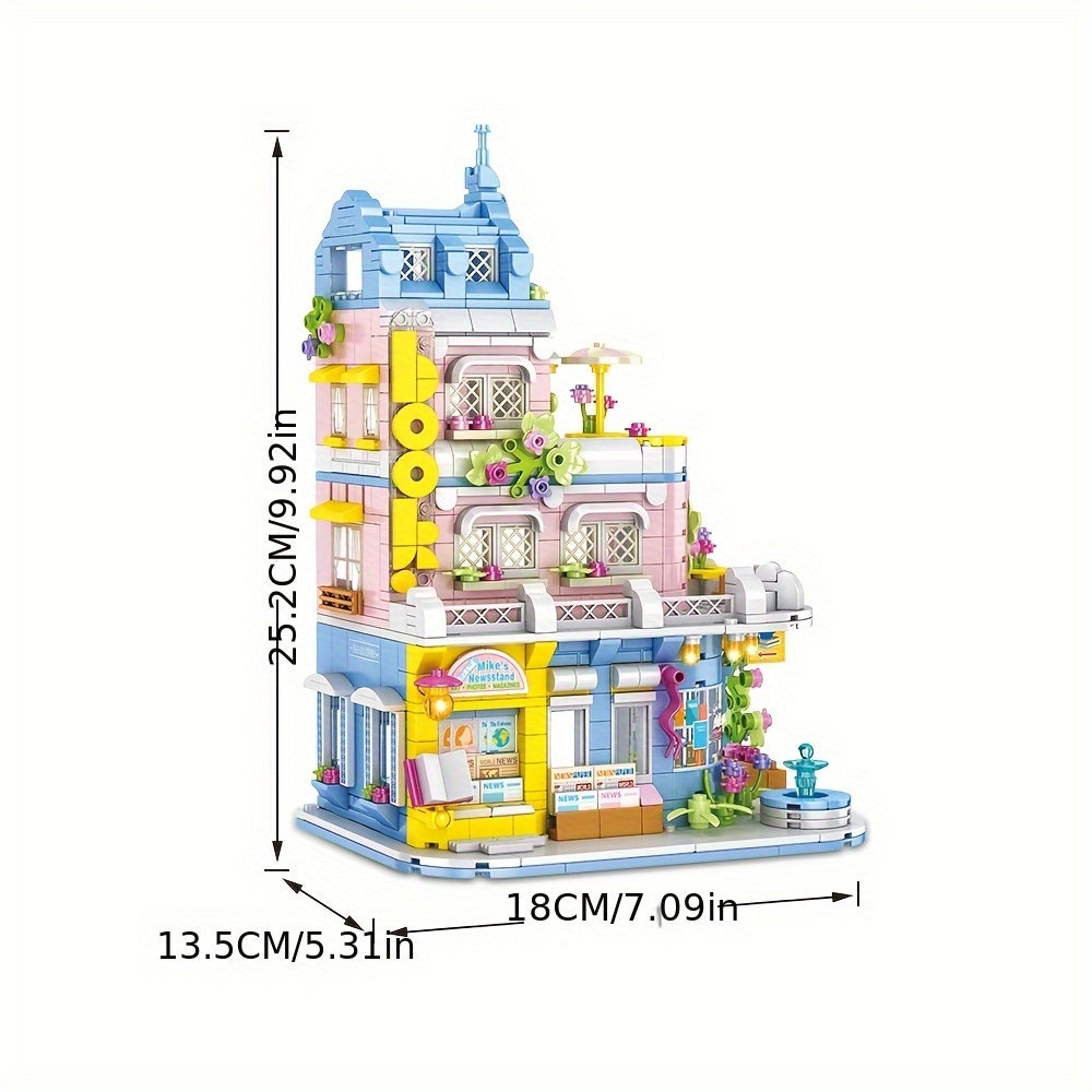 1002pcs Bookshop Building Blocks Set Educational Toy