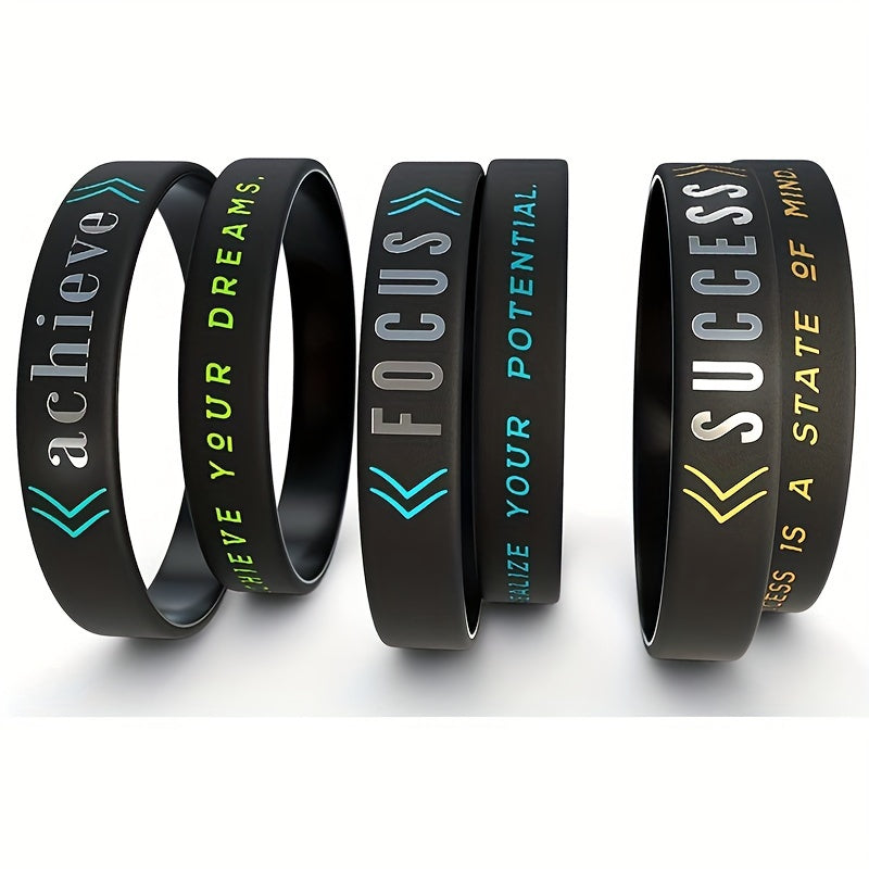 1 Pc Inspirational Silicone Baseball Wristbands with Inspiring Pattern