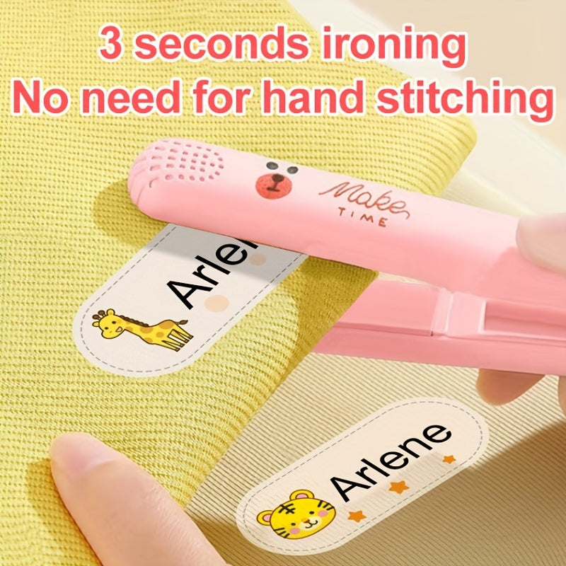Custom Iron-On Washable Name Stickers - 36pcs