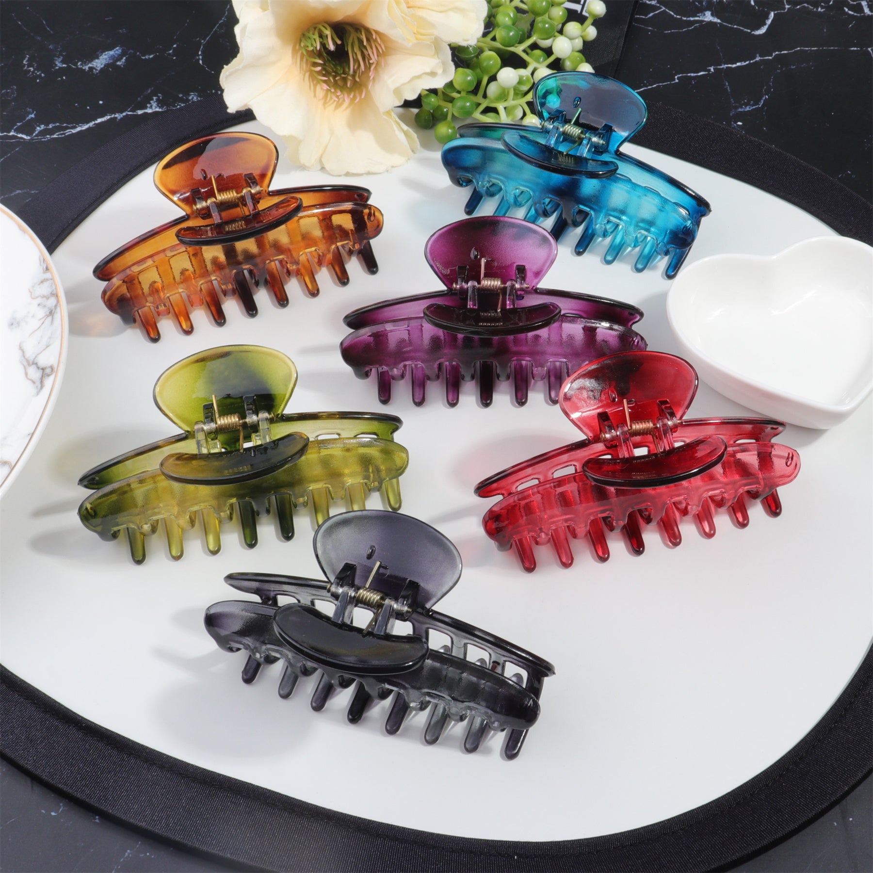 Gradient Large Hair Claw Clips Non-slip Strong Hold Jaw Clip Hair Clam