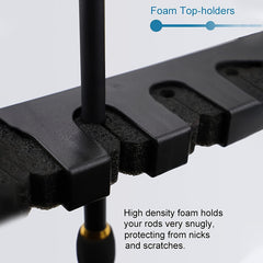 6 Hole Wall Mounted Fishing Rod Rack - Organize & Display Your Poles
