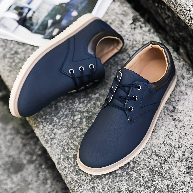 Men's Padded Collar Derby Shoes Lace up Front Business Formal