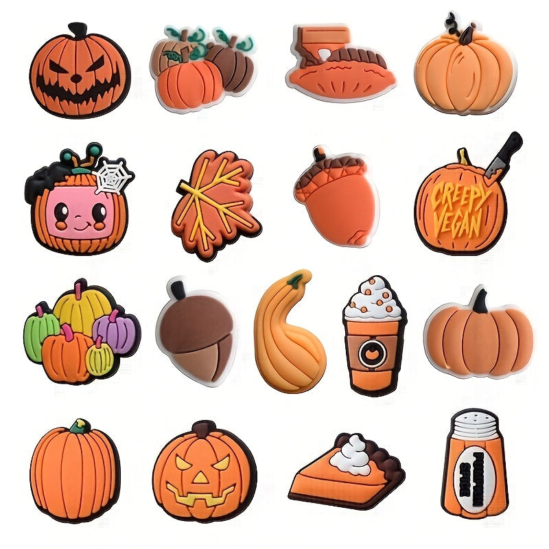 17pcs Halloween Charms Shoe Charms For Bubble Slides Sandals